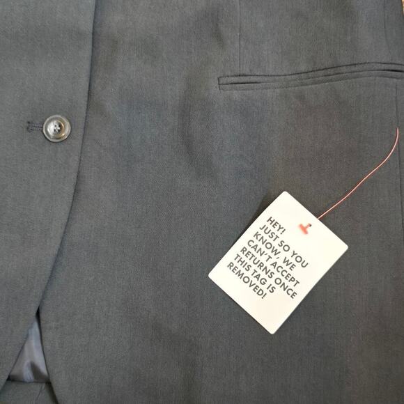 TOPSHOP NWT Blue Oversized Grandpa Blazer Women's Sz. 8 - Picture 4 of 6